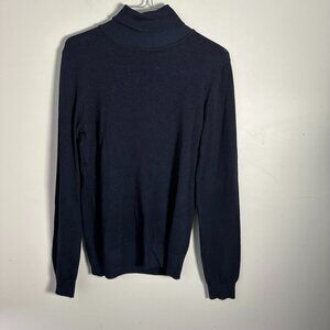 EUC Select + Trend Womens Navy Blue Turtle Neck like Shirt Long Sleeve Medium M